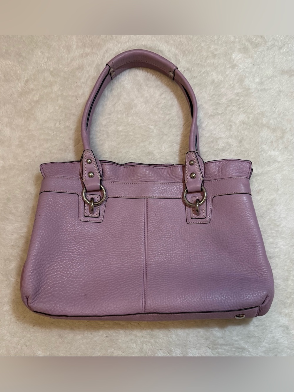 Authentic Coach Penelope Bag Lavender Pebbled Leather w/Silver Hardware Perfect - Picture 6 of 15